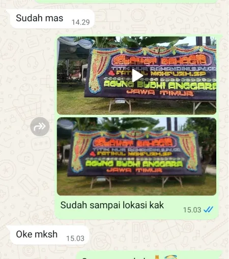 Pengiriman Papan Bunga Kelet Keling